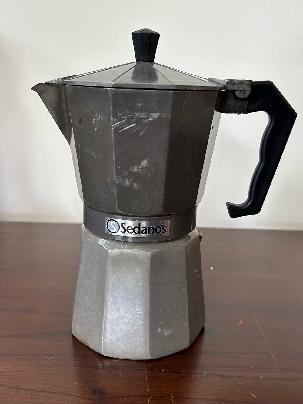4/$15 Sedano’s stove top espresso maker
